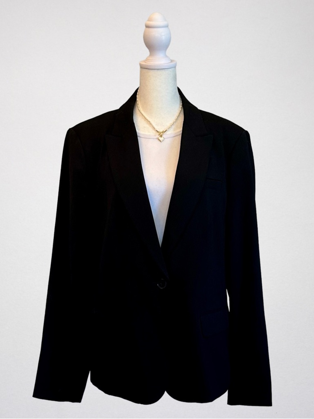 Ivanka Trump Black Blazer Size 16 – Buttery Soft Tailored Jacket, One-Button
